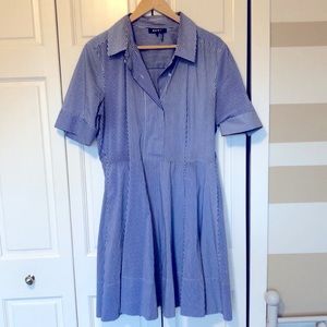 DKNY seersucker fit and flare dress